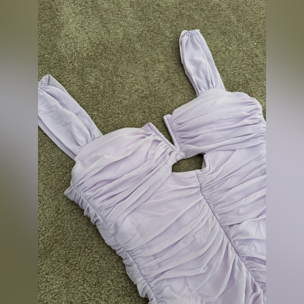 Hello Molly Sz4 lavender long body con polyester spandex dress - Picture 9 of 16